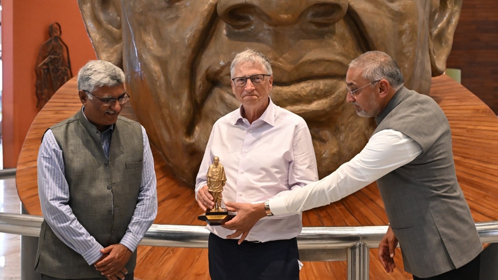 Bill Gates visits Statue of Unity best tribute to Sardar Patel