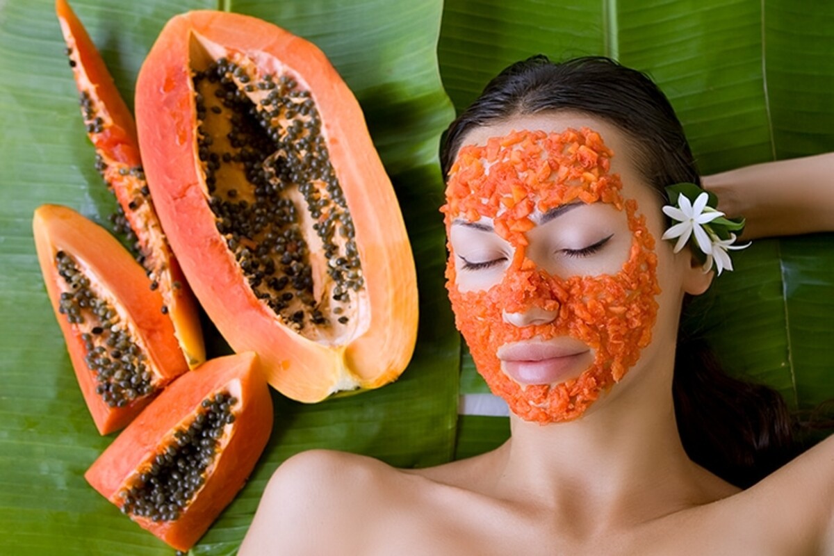 Get a parlor like glow at home use papaya like this 1