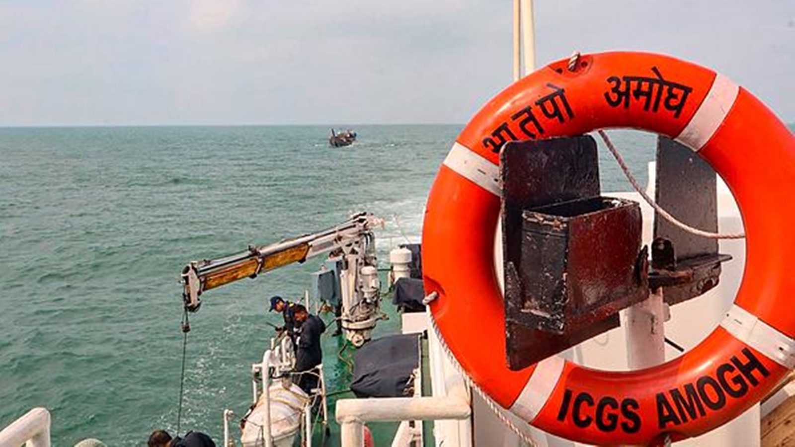 Indian Coast Guard saved the lives of 27 Bangladeshi fishermen the boats steering gear was damaged. 1