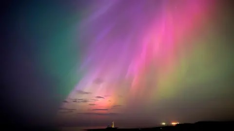 brilliant display of aurora borealis due to solar storm in uk europe and north america 1