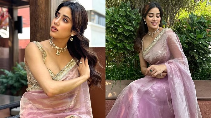 pink saree collection inspired by actress kriti sanon to ananya panday 2