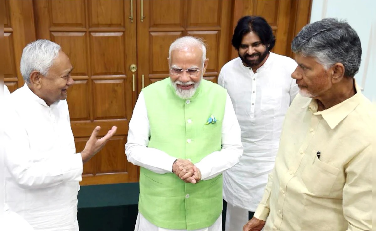 bjp nda meeting live update narendra modi nitish kumar amit shah chandrababu naidu1