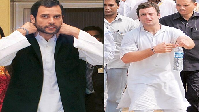 rahul gandhi seen without his white tshirt in kurta payjama after leader of opposition 2