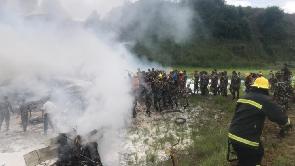 Major plane crash in Nepal plane crashes on take off in Kathmandu 18 people died 1