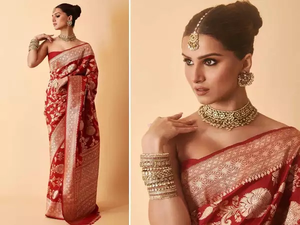 how to style jewelery on banarasi saree looks inspired by bollywood celebrities 2