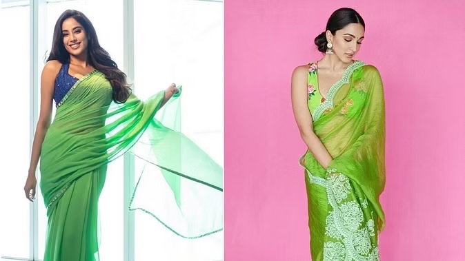 sawan 2024 outfit for newly bride for outing in sawan trendy green outfit 1