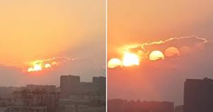 what was the reason behind 7 suns seen in china sky23