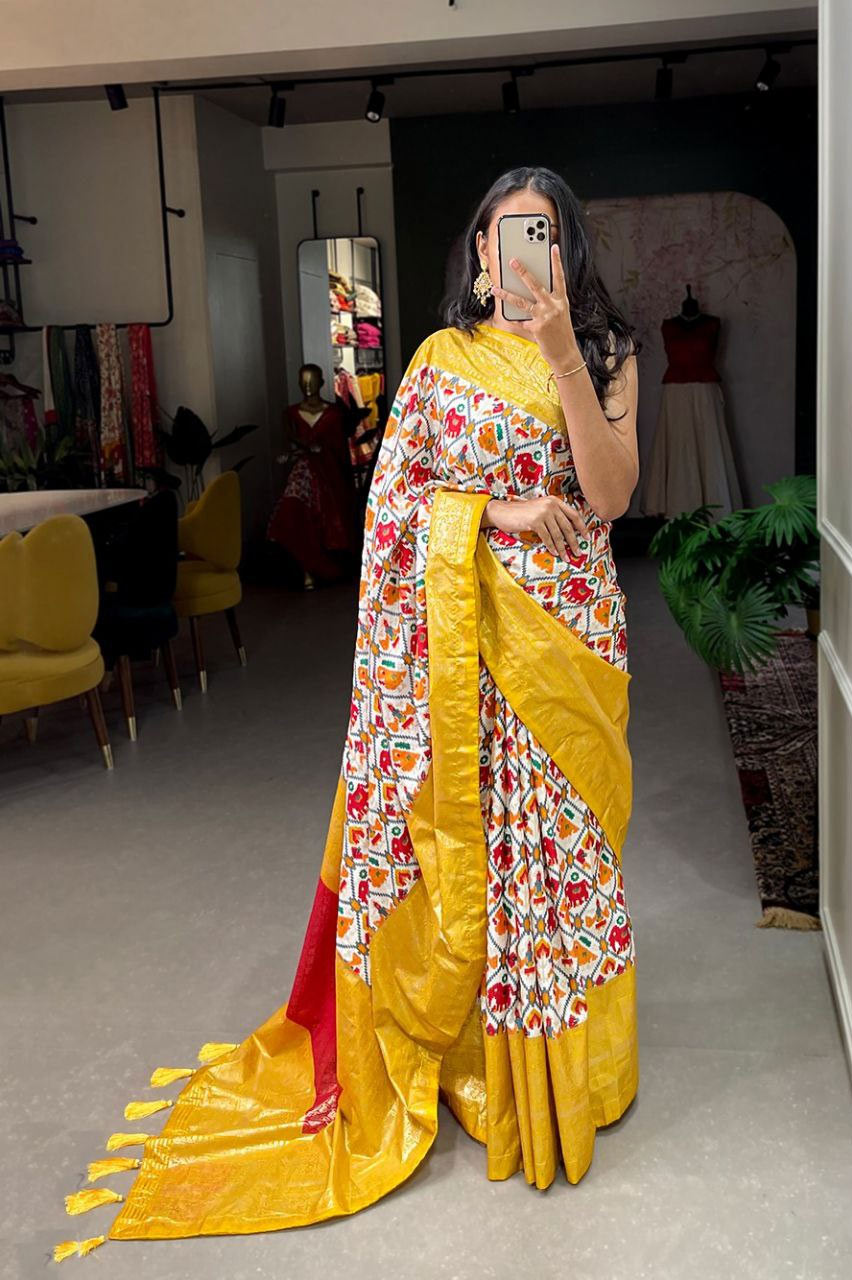 Box print saree designs