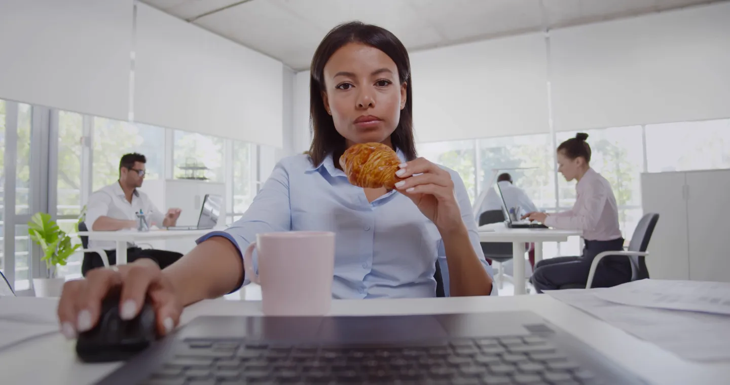 if you miss lunch due to work you are harming your health and productivity