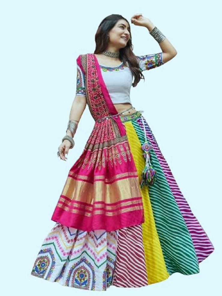 mulitcolour lehenga choli