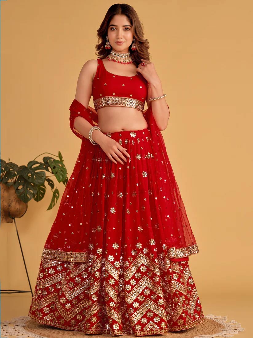 red lehenga designs ideas for women1