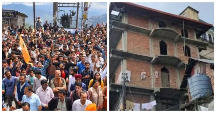 tension at sanjauli mosque in shimla hindu organizations demanding demolition of illegal construction1