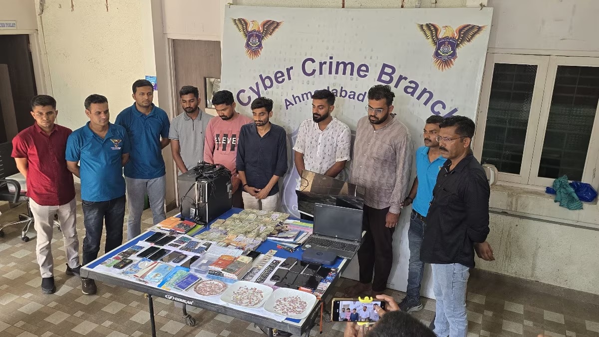 ahmedabad gujarat ahmedabad cyber crime unit arrested 17 people including 4 taiwanese in a digital arrest scam1