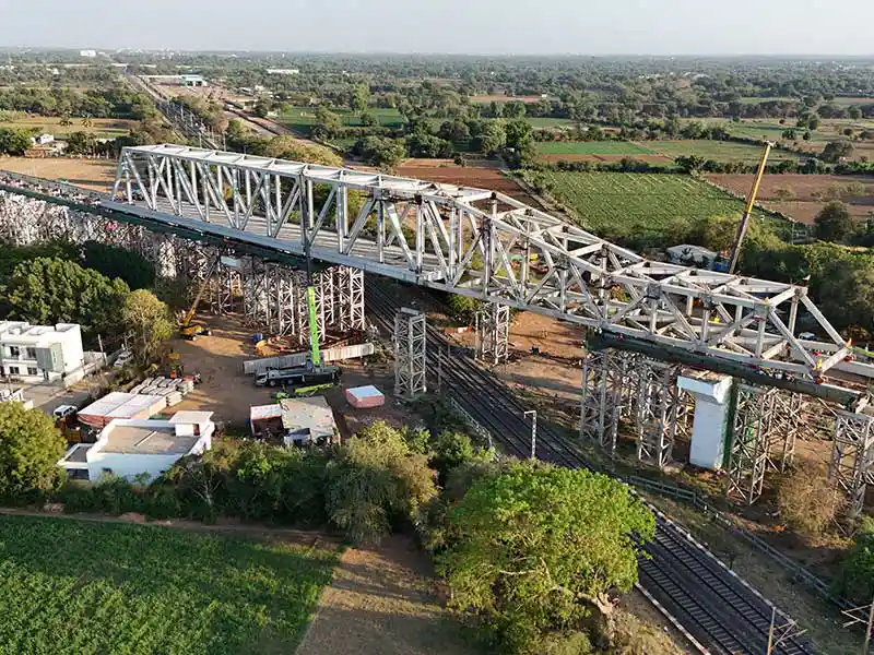 mumbai ahmedabad bullet train project update construction of 5th steel bridge completed in vadodara gujarat2