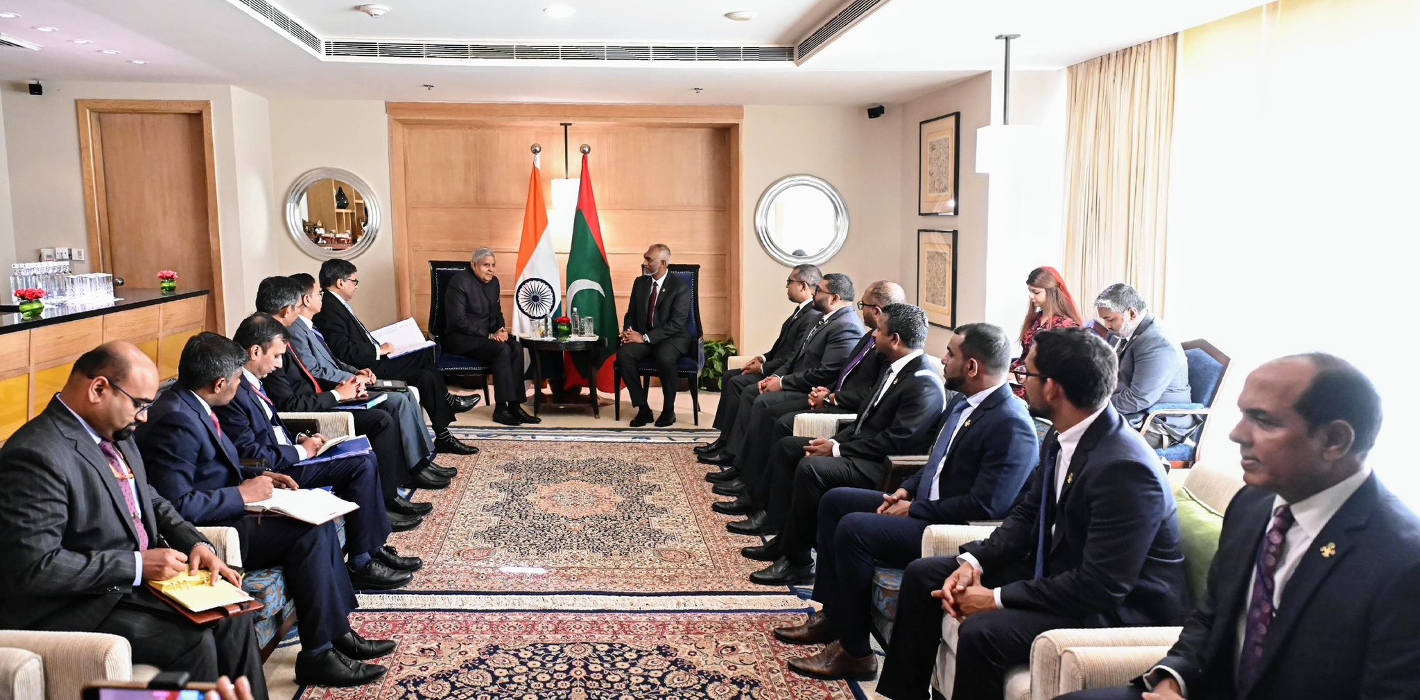 vice president jagdeep dhankar calls on maldives president mohammed muizzu 1