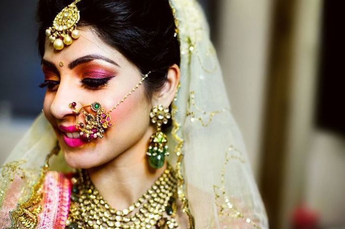 bridal hacks tips to wear heavy nath for bride or without piercing to keep in place1