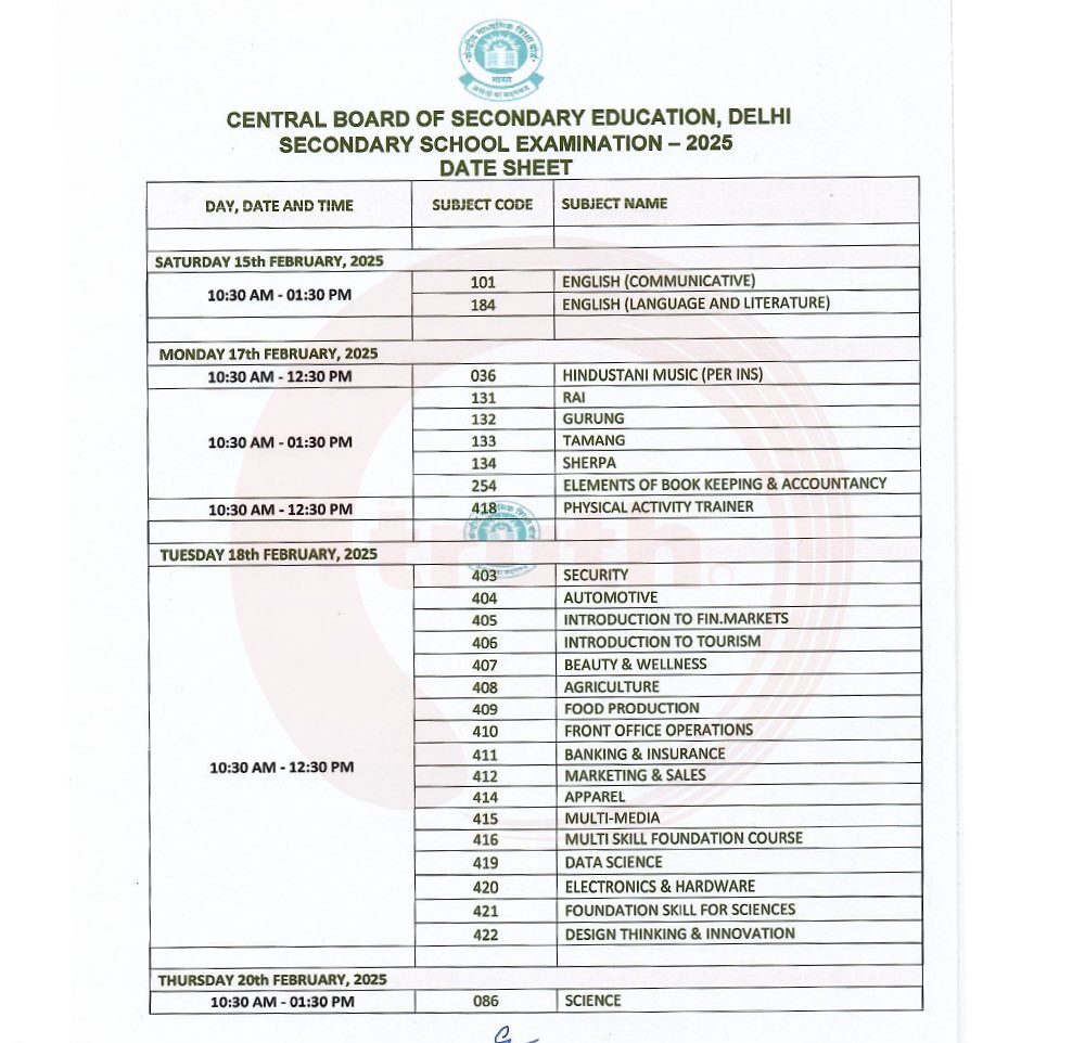 cbse date sheet 2025 released board exam update e1732178234730