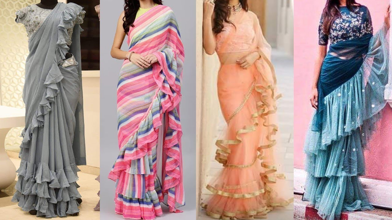 gorgeous ruffle saree designs for perfect desi look on wedding seaso2