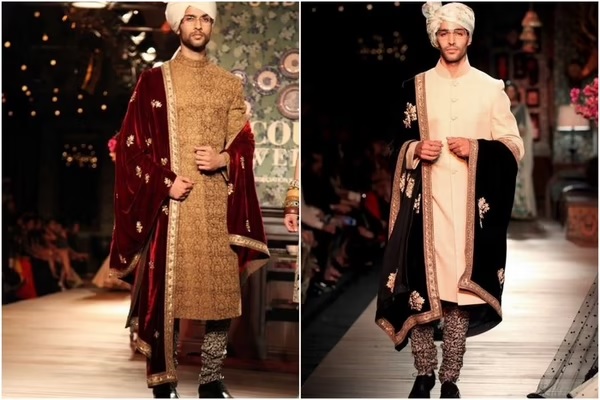 groom style tips know how to drape stole or dupatta with sherwani indo western outfit2