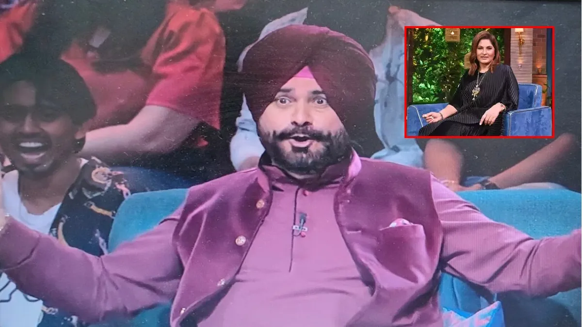 the great indian kapil show navjot singh sidhu with wife guest harbhajan singh1