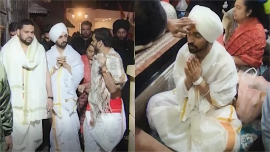 diljit dosanjh offers prayers at mahakaleshwar temple in ujjain1