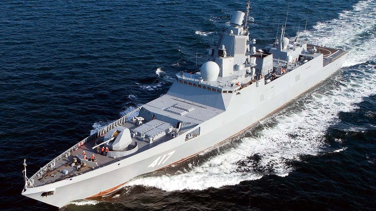 multi role stealth guided missile frigate ins tushil commissioned into indian navy in russia why china in tension1