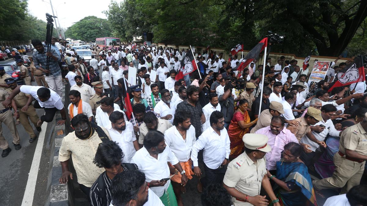 tamil nadu anna assault case bjp women members stage protest seeking justice for student detainedrt346