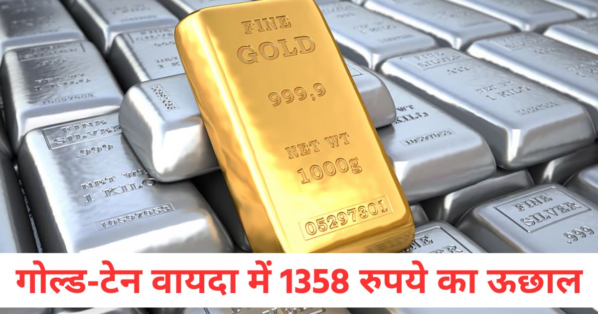 एमसीएक्स पर गोल्ड-टेन वायदा में 1358 रुपये का ऊछालः चांदी-माइक्रो वायदा में 126 रुपये की नरमी gold ten futures on mcx rise by rs 1358 silver micro futures fall by rs 126