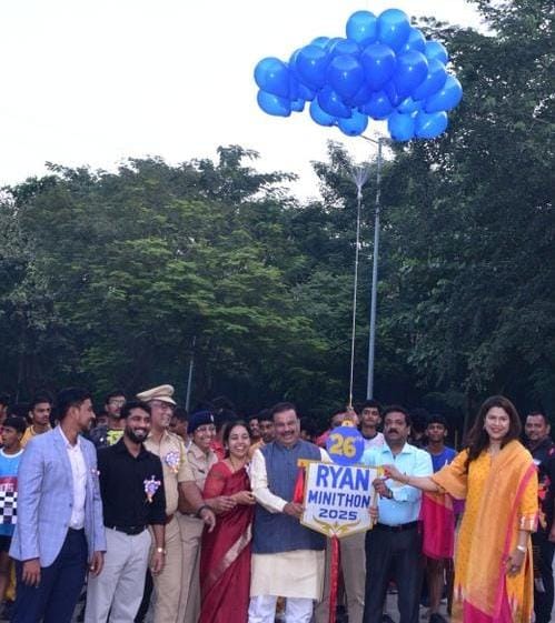 Mega Ryan Minithon 2025 Enthusiastic participation of 10605 students in Navi Mumbai Xaviers High School wins the championship trophy