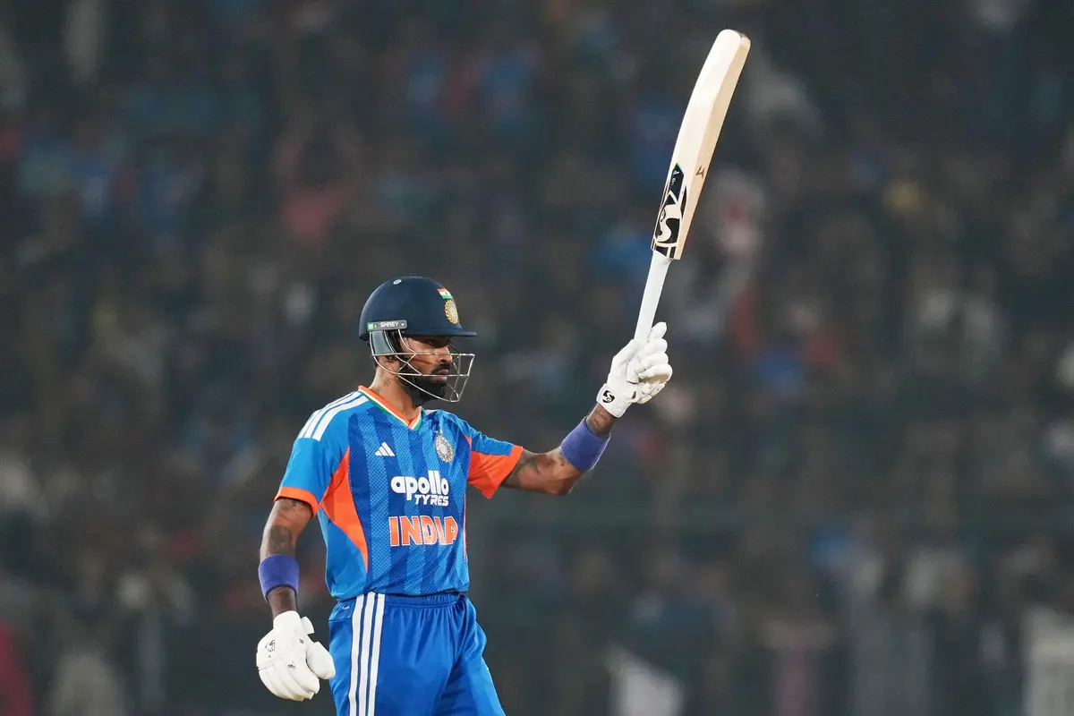 Hardik Pandya scored a blistering century hitting 8 sixes and 6 fours in 68 balls