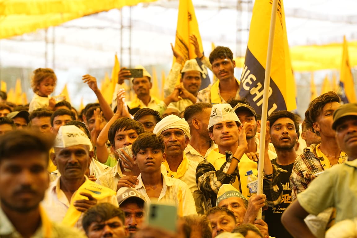 AAP વિજય વિશ્વાસ સભા: દાહોદમાં કેજરીવાલ-ભાગવંત માનના વચનો અને આદિવાસી હકો માટે સંદેશ 1 GARVI GUJARAT 2 23