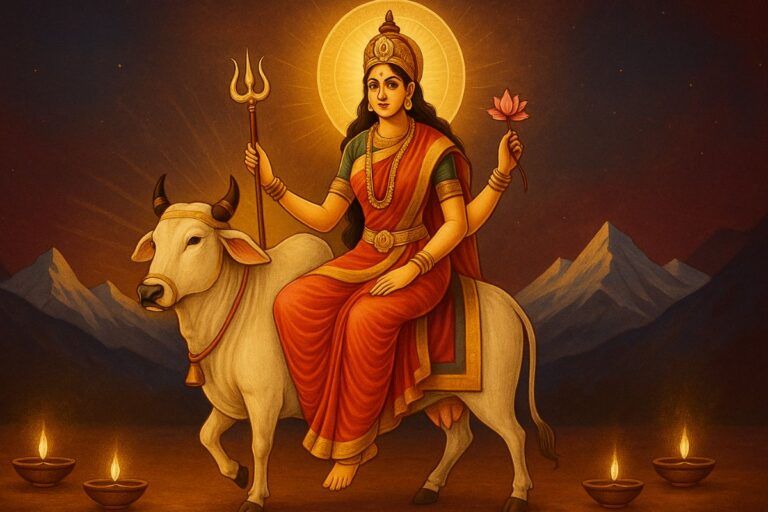 શારદીય નવરાત્રી: પ્રથમ નોરતે માતા શૈલપુત્રીની ઉપાસના, કથા અને આધ્યાત્મિક મહત્વ GARVI GUJARAT 44